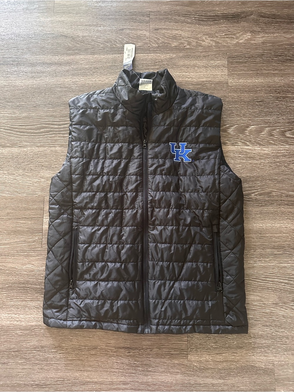 Kentucky Wildcats NCAA Black Quilted Full Zip Vest Men's Size M NWT